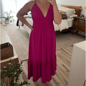 Pink crepe dress